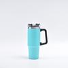 Taza para coche de gran capacidad transfronteriza de 20oz30oz, taza termo de acero inoxidable 304, taza para hielo portátil con asa para coche