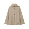 2025 Otoño e Invierno Nuevo Bufanda Europea y Americana Transfronteriza para Mujer Chaqueta Corta de Abrigo W063 110203