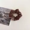 Elástico de Cabelo Laço Baixo Estilo Francês Feminino Preguiçoso, Novo Scrunchie de Malha com Fechamento de Borda Acessório de Cabelo Versátil Suave