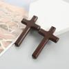 Vendas Quentes Transfronteiriças Decoração Simples Nórdica de Cruz de Madeira Pendentes Atmosfera Festiva Acessórios de Joalheria Esculpidos em Cruz
