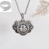 Colgante de plata con candado de seguridad S999 de larga duración, estilo vintage, para hombre y mujer.