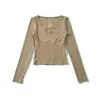 Ropa de Mujer al por Mayor Transfronteriza Estilo Europeo y Americano Color Sólido Versátil Encaje Patchwork Top Camiseta de Manga Larga Nueva Primavera 2026