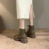 9688-22 Botas Martin para Mujer 2026 Modelo Nuevo para Mujeres Pequeñas, Botas Individuales que Aumentan la Altura, Botines de Cordones Ajustados con Suela Gruesa