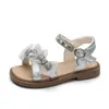 Zapatos para Niñas 2026 Verano Estilo Coreano de Moda Sandalias Pequeñas Estilo Chanel con Elegante Lazo para Niñas, Sandalias de Princesa, Zapatos de Playa