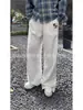 Comercio Exterior Transfronterizo Nuevo Estilo Retro Americano de Moda Versátil Perezoso Simple Artístico Moda Casual Personalidad Pantalones Largos