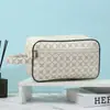Necessaire Portátil Estampada para Homens em Viagens de Negócios, Bolsa de Cosméticos de Viagem de Mão para Negócios, Portátil Elegante e Simples de Grande Capacidade