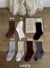 WF878 Calcetines Nuevos de Otoño para Niños Bebé Color Retro Algodón Peinado Calcetines Cortos Estilo Coreano Estilo Princesa Calcetines de Moda Venta al por Mayor