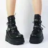 Zapatos de Anime 2026 Suela Gruesa Punk Estilo Cuatro Estaciones Chica Popular Botines Cortos Cosplay Zapatos para Aumentar la Altura Zapatos Universales Dr. Zapatos Martens para Aumentar la Altura