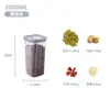 Contenedores Cuadrados Transparentes Sellados para Almacenamiento de Mascotas para Cocina, a Prueba de Humedad, Apilables, Adecuados para Almacenar Granos, Bocadillos y Frutas Secas