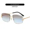 Nuevas Gafas de Sol Metálicas con Corte Sin Marco de Moda para Mujer Tendencia Estilo Coreano Combinan con Todo Gafas de Sol con Protección Solar para Exteriores Ins