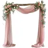 Velo para Arco de Boda Estilo Ins Personalizado, Impermeable y Resistente al Sol, Velo Decorativo para Césped al Aire Libre, Accesorios de Boda, Exclusivamente para Venta Transfronteriza