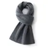 Bufanda 100% cachemira pura, bufanda cálida de otoño e invierno para mujer, tejido trenzado, tejido grueso, calentador de cuello de longitud media