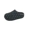 Meias Pantufas Fechadas com Solado Grosso Estilo Retrô Femininas 2026 Novo Estilo Coreano Personalidade Bolinhas Bico Redondo Slip-On Mules Preguiçosas