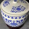 Jingdezhen 10kg 20kg 30kg 25kg Tarro de Arroz de Cerámica Azul y Blanco Grande Tarro de Manteca de Cerdo Fabricante Tarro de Fermentación de Vino de Arroz Glutinoso