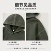 Sudadera con capucha unisex de peso pesado, doble hilo, algodón puro, lavada, estilo vintage, corte holgado, para otoño e invierno, marca independiente transfronteriza