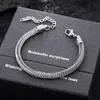 Pulsera Redonda de Hueso de Acero de Titanio de Marca de Moda Transfronteriza, Pulsera Hip-Hop Punk para Hombres, Accesorios de Moda de Gama Alta para Mujeres