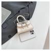 Bolso texturizado estilo francés Ins para mujer, nuevo estilo verano 2025, bolso cuadrado pequeño con lazo, elegante bolso de hombro cruzado