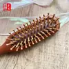 Pente Pequeno Longo de Sândalo com Almofada de Ar Cabeça Massageadora Meridianos Bolsa de Ar Pente para Cabelo Longo Cacheado Feminino Pente de Massagem Caseiro