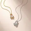 Colar de Prata de Lei S925 em Formato de Coração com Moissanita, Corrente de Clavícula Feminina de Luxo Leve, Venda Direta do Fabricante, Presente para Sua Pessoa Querida
