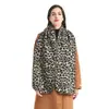 Cachecol de Lã Grossa com Estampa de Leopardo da Amazon para Mulheres, Novo Estilo Europeu e Americano de Comércio Exterior de Alta Qualidade com Borda Costurada Aquecedor de Pescoço