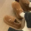 Zapatos slip-on estilo Birkenstock de suela gruesa, que aumentan la altura, forrados de felpa, zapatos de algodón afelpado, zapatos para mujer, nuevas botas de nieve de invierno 2026, mocasines