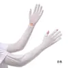 Mangas de Protección Solar para Mujer Verano Anti-UV Ciclismo Conducción Antideslizantes Ligeras de Seda de Hielo con Apertura para la Muñeca Mangas de Hielo