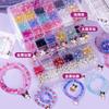 Kulomi infantil faça você mesmo terno feito à mão pulseira de contas esmaltadas joias brinquedo de menina merlot presente infantil