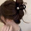 Tocado de perlas grises de alta calidad, horquilla para la parte posterior de la cabeza, pinza para el cabello de alta calidad, accesorios para el cabello, nuevo estilo, moño, temperamento, pinza para el cabello, joyería para mujeres