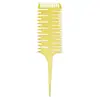 Destaques de arte pente de ponta fina pincel para tintura de cabelo pente de modelagem de plástico pente para mechas pente de bobina com dentes fornecimento direto da fábrica
