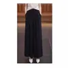 Pantalones de Pierna Ancha Falda Pantalones para Mujer Verano 2024 Nuevo Estilo Delgados de Imitación Cintura Alta Adelgazantes Pantalones Casuales Pantalones de Estilo Occidental para Mujer