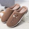 Pantuflas de Algodón Cálidas de Otoño e Invierno para Mujer para Uso en Casa, Pantuflas de Felpa Engrosadas Antideslizantes para Maternidad, Zapatos de Casa Estilo Pareja