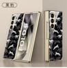 Adecuado para Samsung Z Fold6 Funda para Teléfono Móvil Pantalla Plegable Vidrio Funda Pintada Sexta Generación Carcasa Galvanizada Película Anticaídas Ultra Delgada Moda