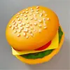 Diadema Divertida de Muñeca con Cabeza de Hamburguesa Estéreo Simulada Papas Fritas Diadema Creativa de Comida Accesorios para la Cabeza Evento de Transmisión en Vivo Foto