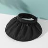 Nuevo sombrero de goma negro con protección solar, resistente a los rayos UV, para mujer, para montar a caballo, con la parte superior vacía, para exteriores, de verano.
