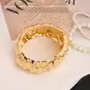 Pulsera Dorada Europea y Americana Brazalete para Mujer Brazalete Abierto Exagerado Anillo de Brazo Accesorios Anillo de Brazo Plateado Brillante Metal Adorno de Brazalete para Brazo