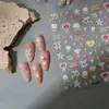 Nuevas Pegatinas para Uñas con Relieve de Corazón y Concha, Pequeñas Margaritas y Cintas Estilo Ins para Uñas, Pegatinas DIY para Funda de Teléfono Móvil