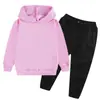 Conjunto de Moletom com Capuz Casual Colorido da Moda Transfronteiriço para Crianças Fabricante de E-commerce Dropshipping Outono Inverno Transfronteiriço