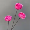 Banquete de Compromiso Flores Falsas Rojo Rosa Flores Artificiales de Boda Arreglo Floral para Decoración de Salón de Bodas Flores de Piso Flores para Camino