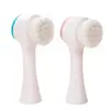 Cepillo Facial de Silicona 3D Cepillo de Limpieza Manual Limpiador Facial Cepillo de Limpieza de Pelo Suave Cepillo de Masaje de Doble Cara Limpieza Profunda
