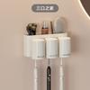 Estante para cepillos de dientes, sin perforaciones, para enjuague bucal, para inodoro, montado en la pared, eléctrico, para pasta de dientes y cepillos de dientes.
