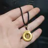 Colgante Cabeza de Buda Dorado Arena Anti-Vietnamita Collar de Oro Método Antiguo Joyería al por Mayor para Mujer Candado Ping An Xiangyun Colgante Sencillo para Pareja