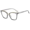 Gafas de Miopía Planas de Espejo Triangulares de Color Vintage Ojo de Gato 2024 Nuevas TR90 Anti-luz Azul Disponibles para Celebridades de Internet