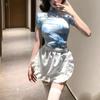 Nuevo Zhonghua Niang Delantal Cheongsam Vestido de mucama Dos piezas Mucama Estilo japonés Retro Falda Falda corta vestido