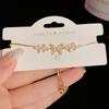 Série Dourada Personalidade Única Tendência Pulseira de Zircônia Luxo Leve Design Versátil Simples Sensação de Alto Padrão Joia de Mão Atacado