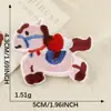 Nueva Etiqueta Bordada Autoadhesiva de Animales Caricatura Pony Accesorios DIY Funda de Teléfono Móvil Accesorios para Taza de Agua Pegatinas de Tela