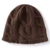 Turbante de Cachemira Otoño e Invierno Caliente Gorro de Punto Protección para las Orejas Moda Sombrero de Lana Nuevo Gorro de Punto Sombrero para Ciclismo al Aire Libre
