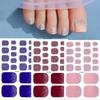 Adesivos de Unha e Pé Europeus e Americanos Transfronteiriços Zhengxiang, Glitter de Cor Sólida, Adesivos de Nail Art de Luxo Leve, Adesivos de Dedo do Pé de Cobertura Total, Lote Misto, Iridescente