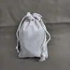 Bolsa Simples de Cordão de Camada Dupla para Joias e Contas, 10*15 Cm, Pequena Bolsa de Tecido para Contas de Oração Budistas, Tecido de Camurça de Camada Dupla