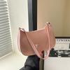 Bolso de Hombro de Moda Coreana Tendencia de Este Año para Mujer Modelo Nuevo Primavera 2025 Ins Color Sólido Suave Elegante Bolso de Axila