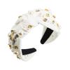 Diadema de regreso a casa diadema del Día de la Independencia de EE. UU. transfronteriza diadema de perlas de uñas de ala ancha estilo coreano nudo temperamento accesorios para el cabello de presión